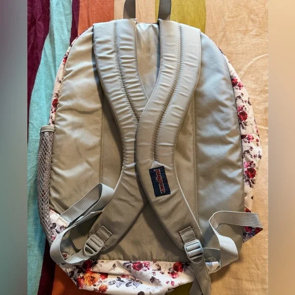 JANSPORT Large Floral Print Student Backpack Laptop Flowers Big - Picture 2 of 2